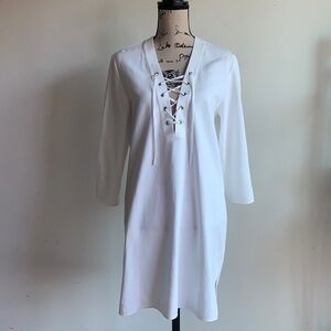 & Other Stories Dress Mini Lace Up White 10